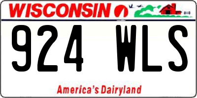 WI license plate 924WLS