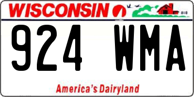 WI license plate 924WMA