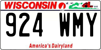 WI license plate 924WMY