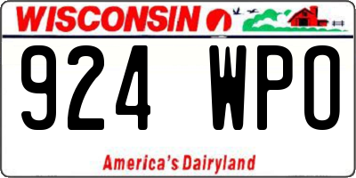 WI license plate 924WPO