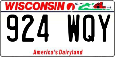 WI license plate 924WQY