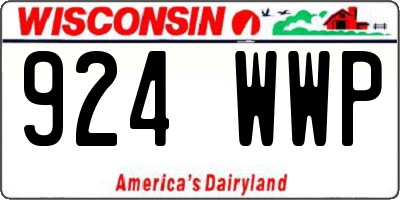 WI license plate 924WWP
