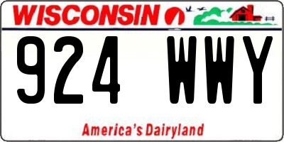 WI license plate 924WWY