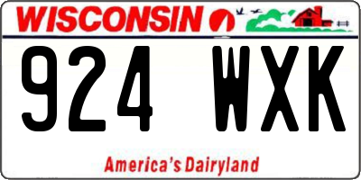 WI license plate 924WXK