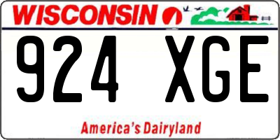 WI license plate 924XGE