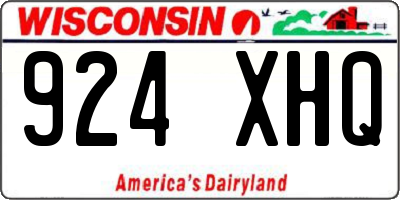 WI license plate 924XHQ