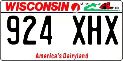 WI license plate 924XHX