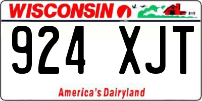 WI license plate 924XJT