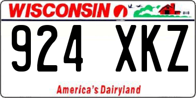 WI license plate 924XKZ