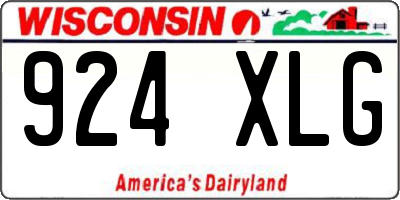 WI license plate 924XLG