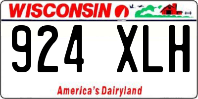 WI license plate 924XLH