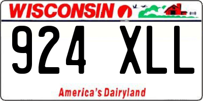 WI license plate 924XLL