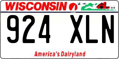 WI license plate 924XLN