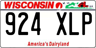 WI license plate 924XLP