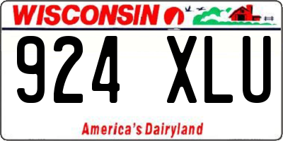 WI license plate 924XLU