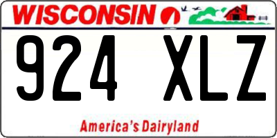 WI license plate 924XLZ