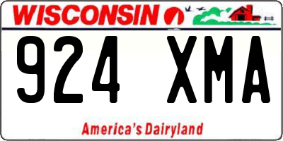 WI license plate 924XMA
