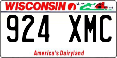 WI license plate 924XMC