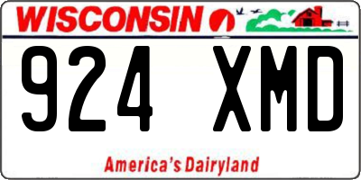 WI license plate 924XMD