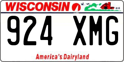 WI license plate 924XMG