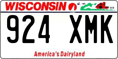 WI license plate 924XMK