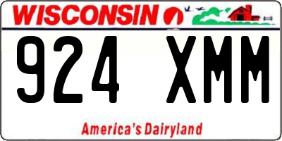 WI license plate 924XMM