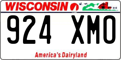 WI license plate 924XMO