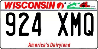 WI license plate 924XMQ