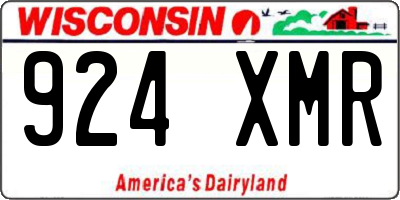 WI license plate 924XMR