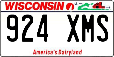 WI license plate 924XMS