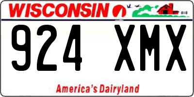 WI license plate 924XMX