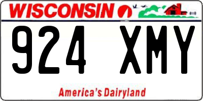 WI license plate 924XMY