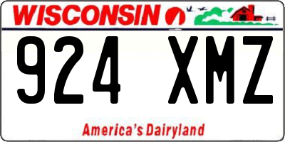 WI license plate 924XMZ