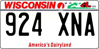 WI license plate 924XNA