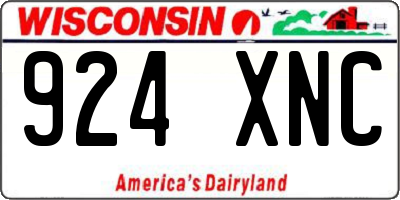 WI license plate 924XNC