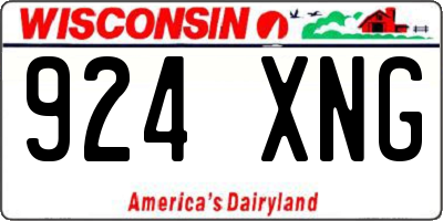 WI license plate 924XNG