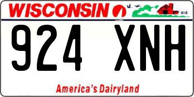 WI license plate 924XNH