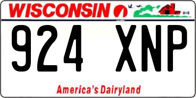 WI license plate 924XNP