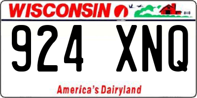 WI license plate 924XNQ