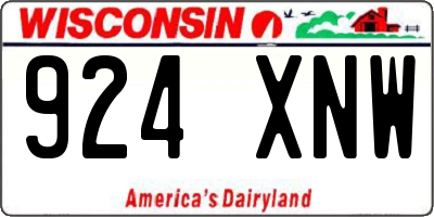 WI license plate 924XNW