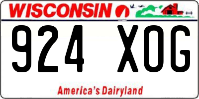 WI license plate 924XOG