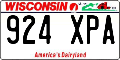 WI license plate 924XPA