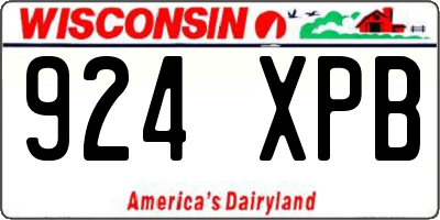 WI license plate 924XPB