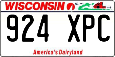 WI license plate 924XPC