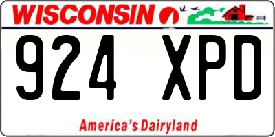 WI license plate 924XPD