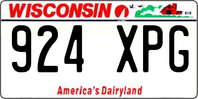 WI license plate 924XPG