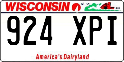 WI license plate 924XPI