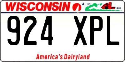 WI license plate 924XPL
