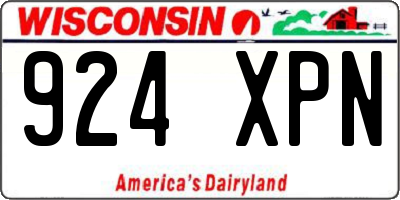 WI license plate 924XPN