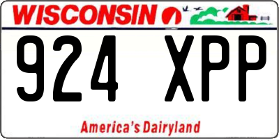 WI license plate 924XPP